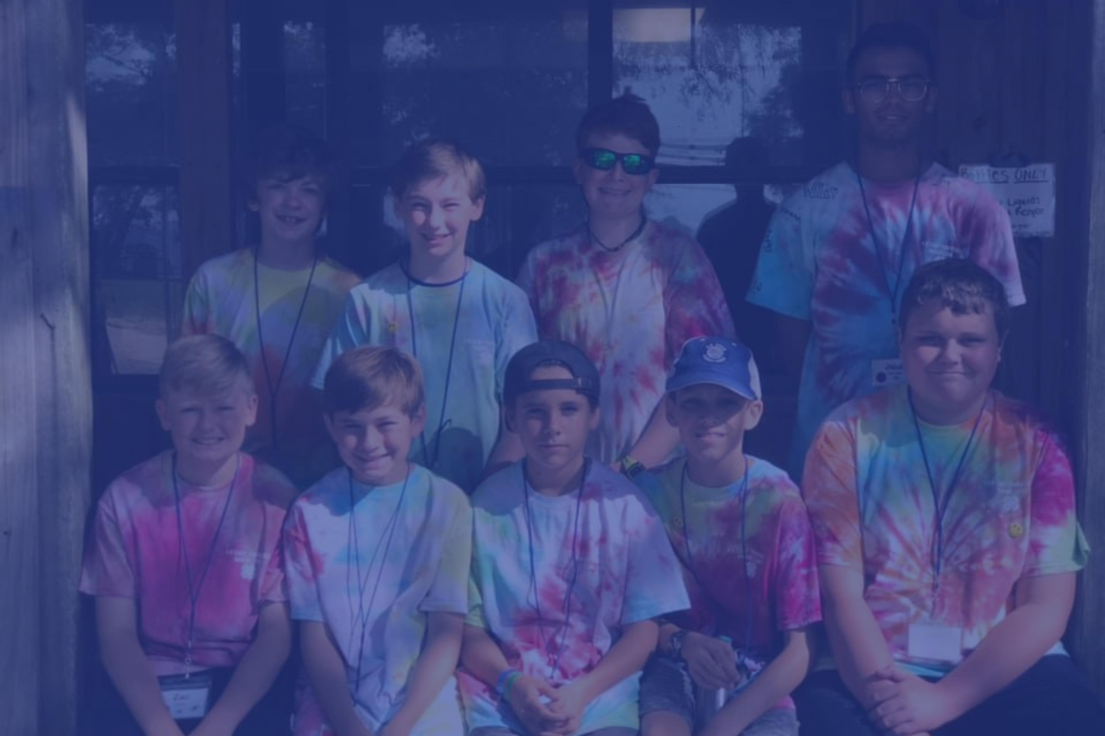 photo of a group of boys at camp