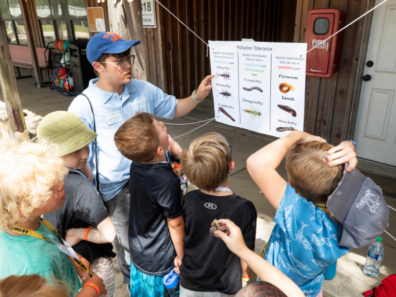 Photo of youth learning about bugs