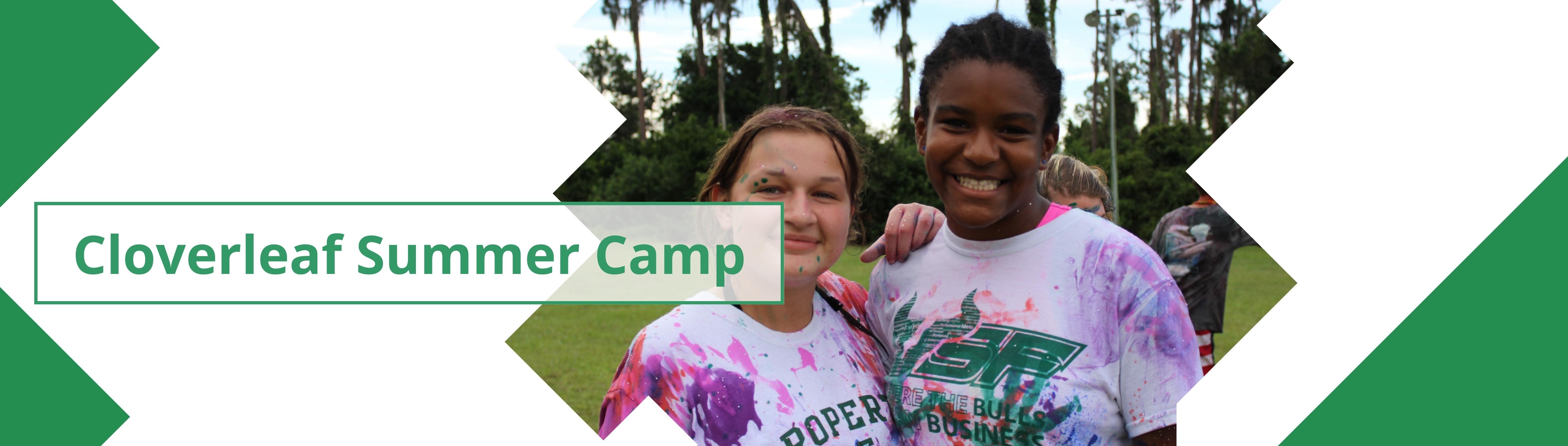 banner graphic of 2 youth at camp cloverleaf