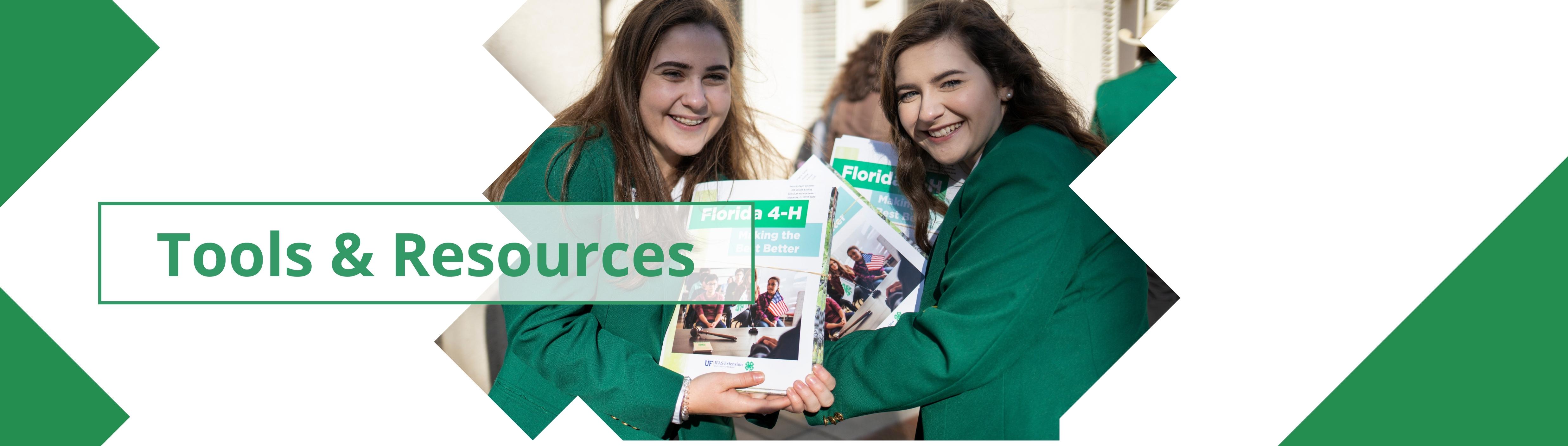 Banner image of youth at the capitol holding Florida 4-H folders